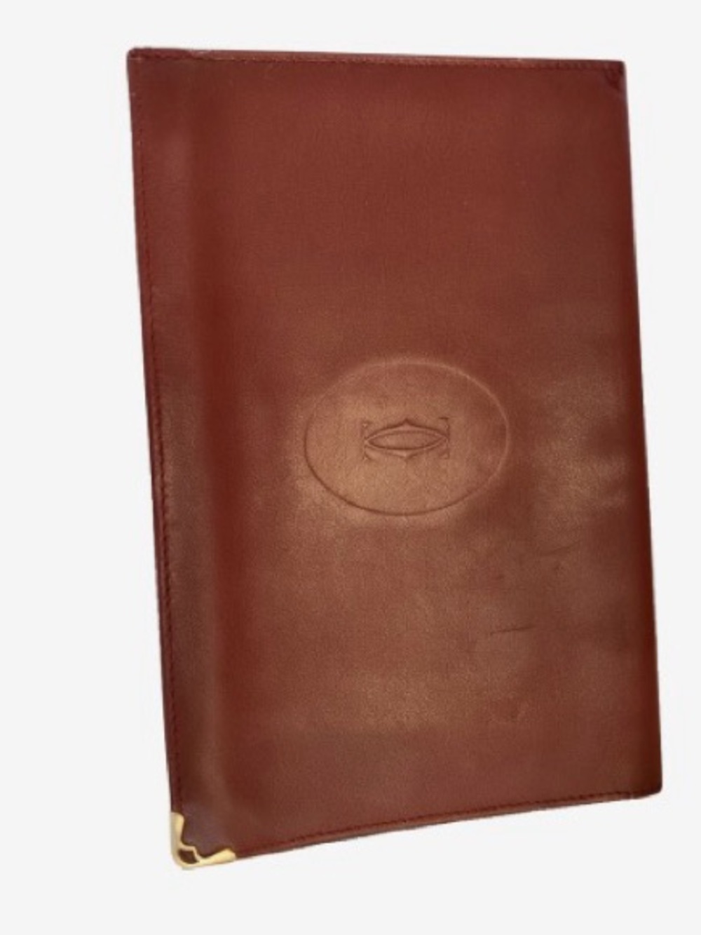 🛍️ Cartier Must de Cartier 21 Bordeaux Leather Clutch/Pouch Bag Circa 1990s